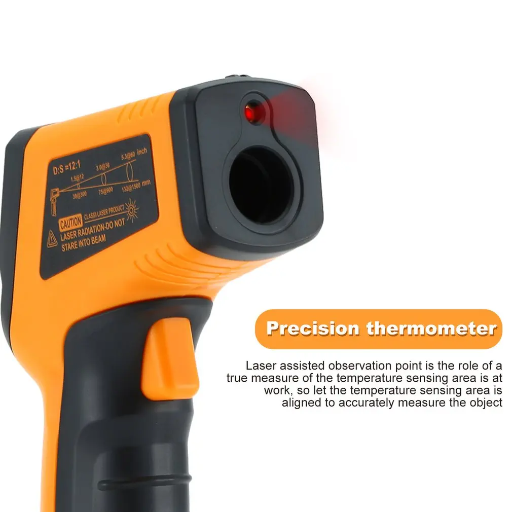 New Digital LCD Infrared Thermometer Gun IR Laser Point Thermal Imaging Temperature Handheld Pyrometer Instrumentatio | Инструменты