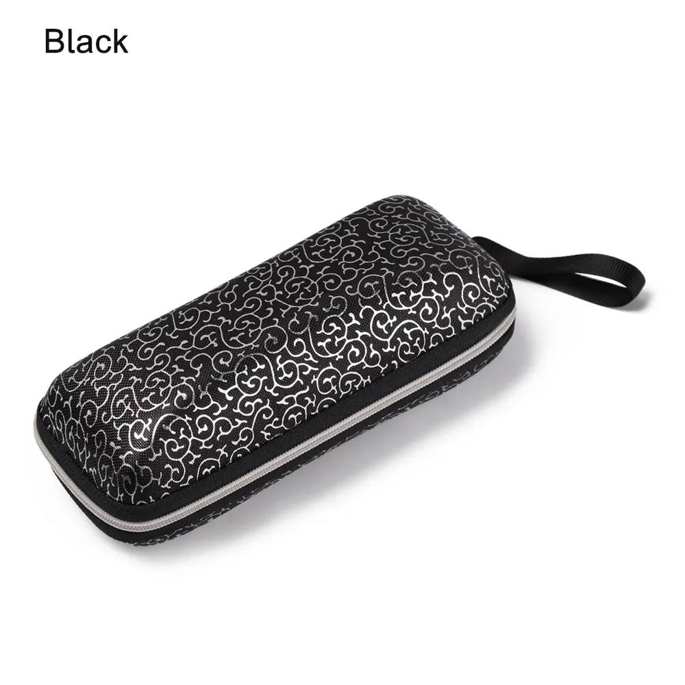 2-black Новые унисекс очки коробка Молния полосатые защитные очки защитный чехол портативные контейнеры солнцезащитные очки чехол модный футляр для очков - Цвет: 2-black