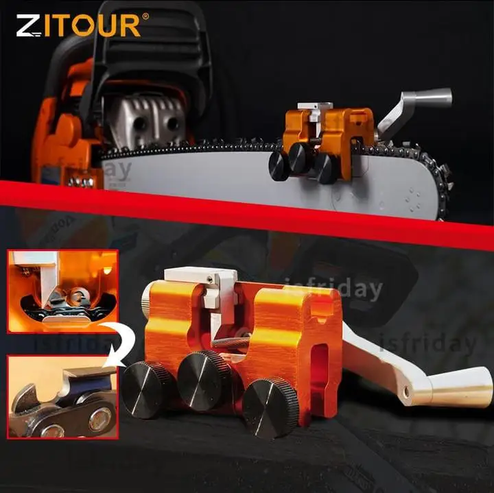 Zitour® Easy & Portable Chainsaw Sharpener Sharpening Chain Tool For Saw Woodworking Grinding With grinding stone | Инструменты