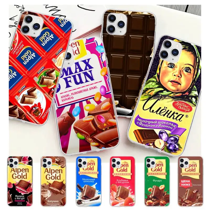 

Alpen Gold Chocolate Transparent Mobile Phone Cover For Samsung Galaxy A51 A71 S20 S10e S8 S7 S9 S10 Plus Clear Case