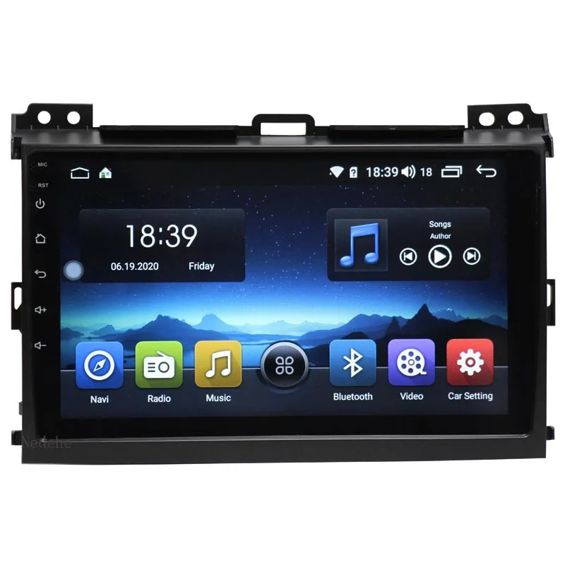 Nedehe 9 дюймов Octa Core 4G + 64G Android 10 0 автомобильный DVD плеер для Toyota Prado 120 Land Cruiser 2004 2009