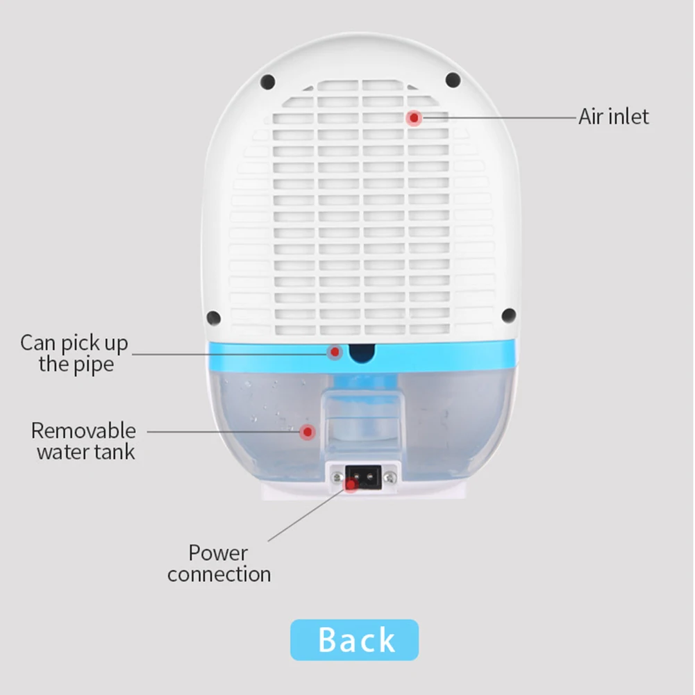 Air Dehumidifier Dryer Semiconductor Mini Portable Moisture Absorber Home Bathroom Low Noise Cabinet Dehumidifiers 500ML | Дом и сад