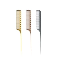 professional 1 pcs metal pin hair style rat tail comb heat resistance smoothly tangle hairdressing combs