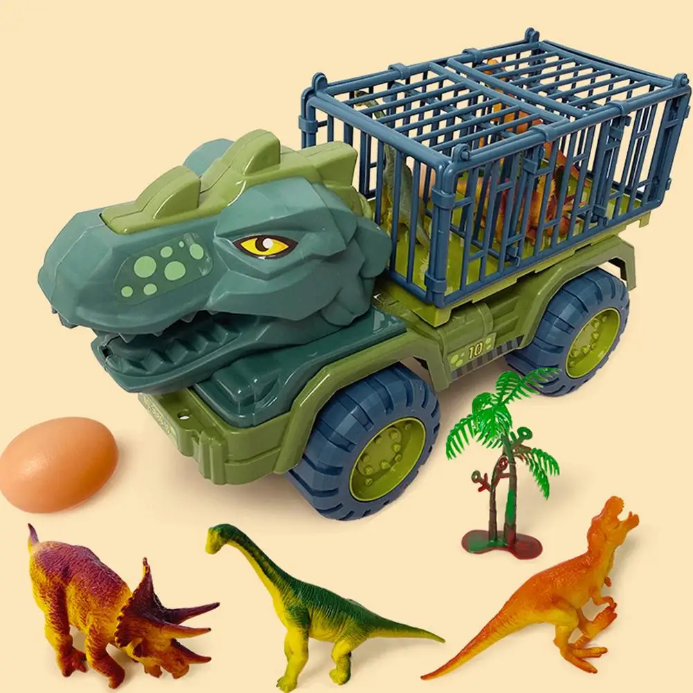 

Car Toy Dinosaurs Transport Car Carrier Truck Toy Pull Back Vehicle Toy with Dinosaur Gift for Children