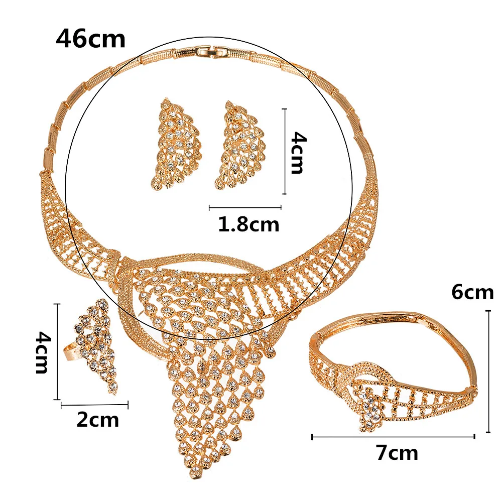 Модные высокое дубайское качество золотого цвета Ювелирные наборы костюм дизайн
