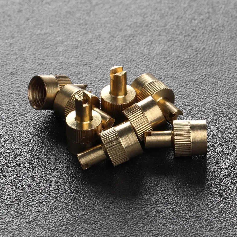 8pcs High Quality Copper Metal Slotted Head Valve Stem Caps with Core Remover Tool For Car Motorcycle Wheels Tires And Parts | Автомобили