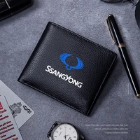 auto accessories leather credit card storage drivers license bag for ssangyong actyon korando kyron musso rexton tivoli styling