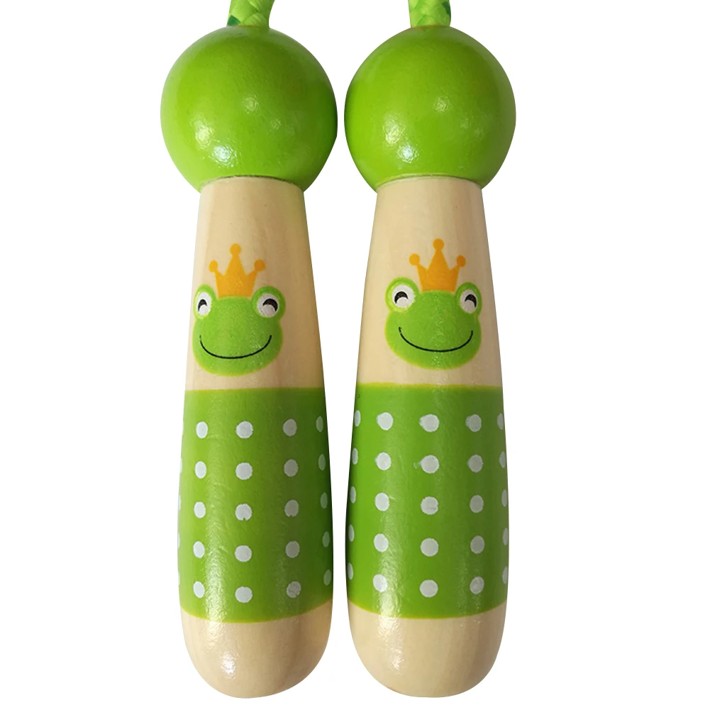 Детская скакалка с мультяшной деревянной ручкой кабель для пропуска провод