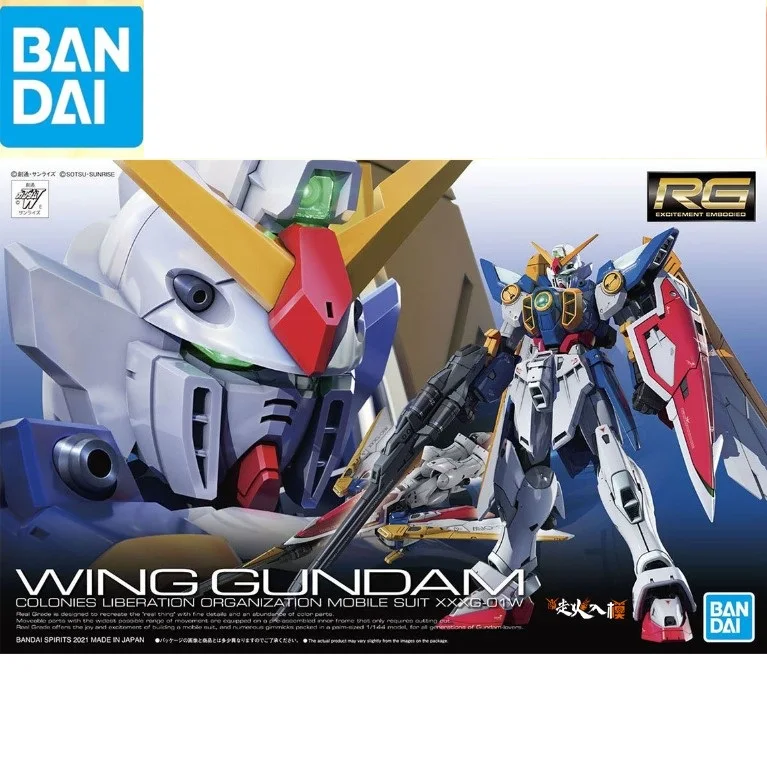 Japaness Bandai Gundam Модель RG 1/144 WING GUNDAM TV Ver. Сборная модель фигурок|Наборы для сборки