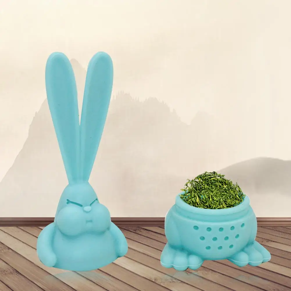 1 шт. Чай фильтр здоровый силиконовая форма в виде кролика заварки многоразовые