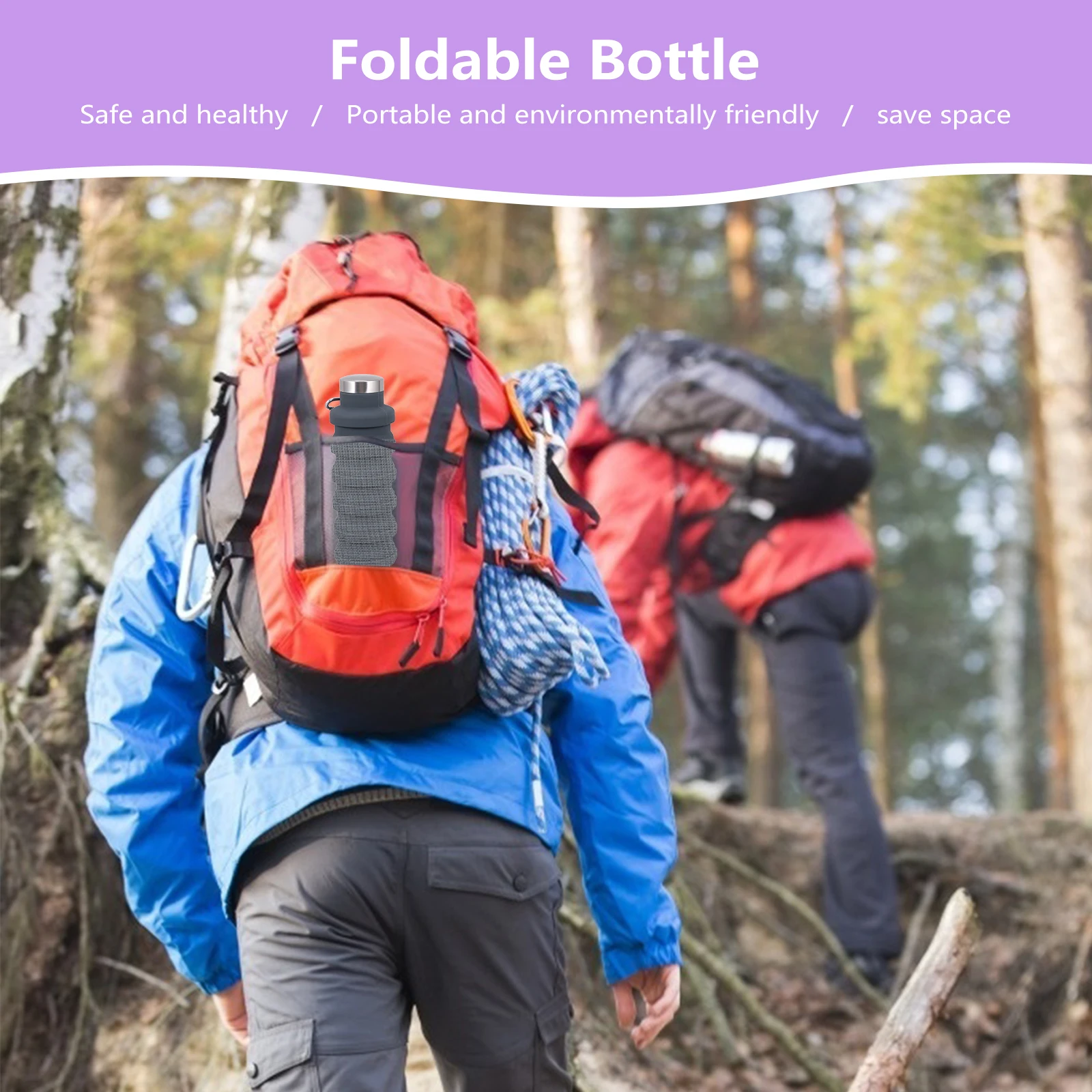 

Silicone Foldable Water Bottle Lightweight Water Bottle Portable Water Bottle