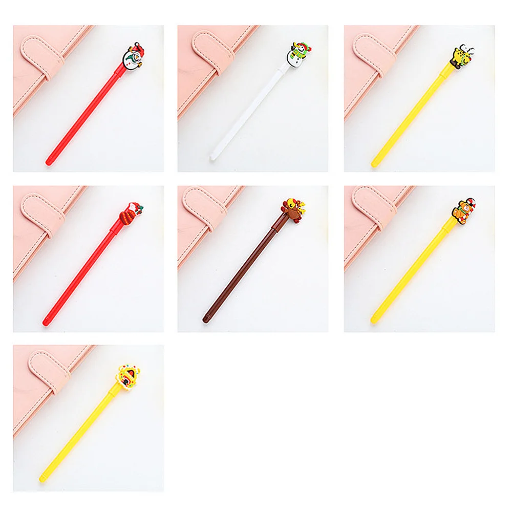 

28Pcs 0.38mm Christmas Themed Rollerball Pen Cartoon Pen Portable Writing Pen Stationery Xmas Gift Pen
