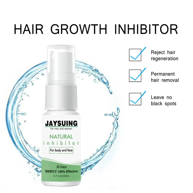New Hair Growth Inhibitor Pubic Repair Spray Facial Remover Aloe Extract Reduce Density 20ml | Красота и здоровье