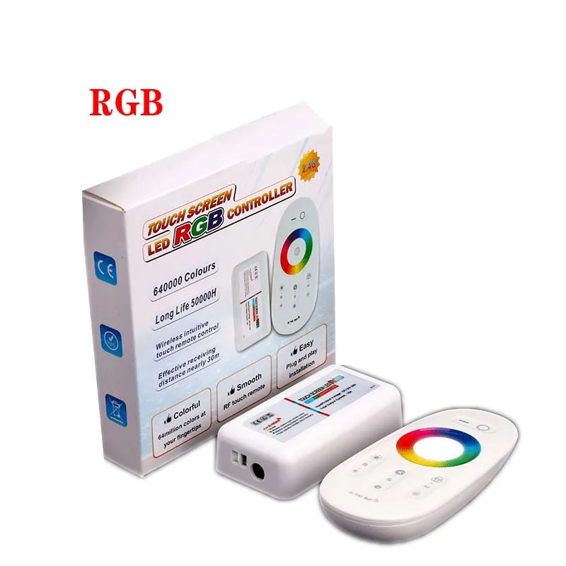 

2.4G Touch Screen Remote RGB RGBW RGBWC Controller DC12-24V 18A LED Lamp Tape dimmer for 5050 RGB RGBW RGB CCT LED Strip light