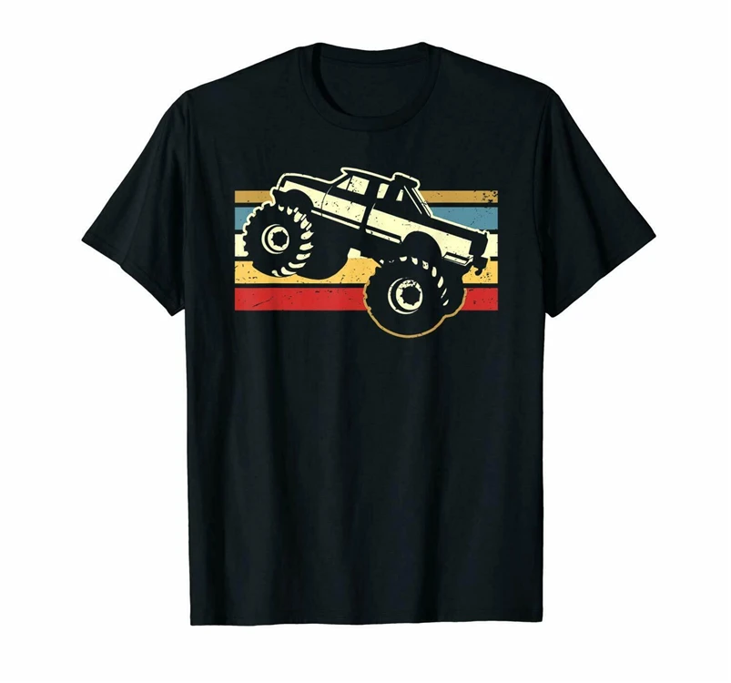 Monster Truck Racer speed Up Bigfoot забавная винтажная черная футболка с закатом S-3Xl забавным