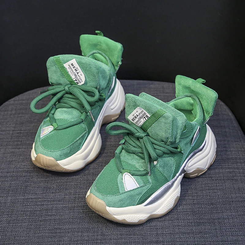 Женские массивные кроссовки из искусственной замши Rimocy Весенняя повседневная