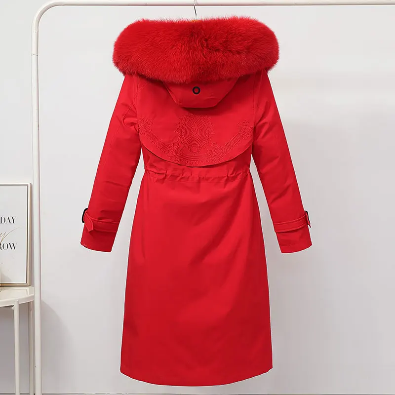 

Removable Fur Liner Long Parkas Hooded Casual Winter Women Jacket Fashion Thick Winter Coat Women Windbreaker Winter Clothes