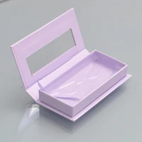 eyelash packaging box lash boxes package custom logo rectangle magnetic lavender faux cils makeup sticker case vendor