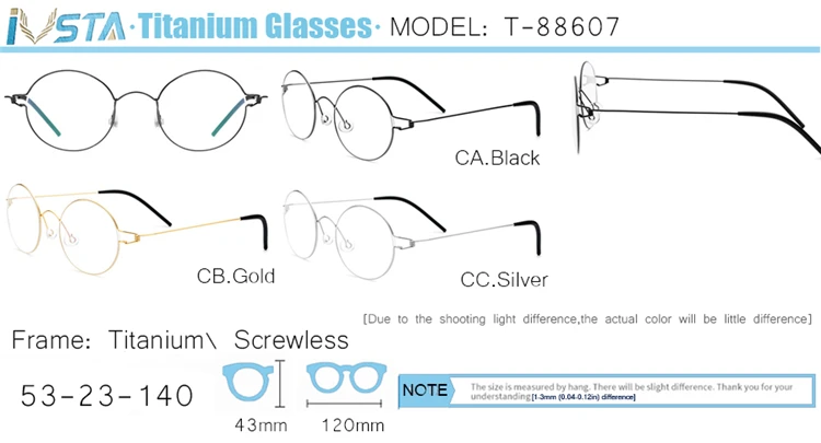 IVSTA Eyewear Titanium Glasses Men 98607 with logo box Prescription Women Round Myopia Optical Frame Denmark Korean
