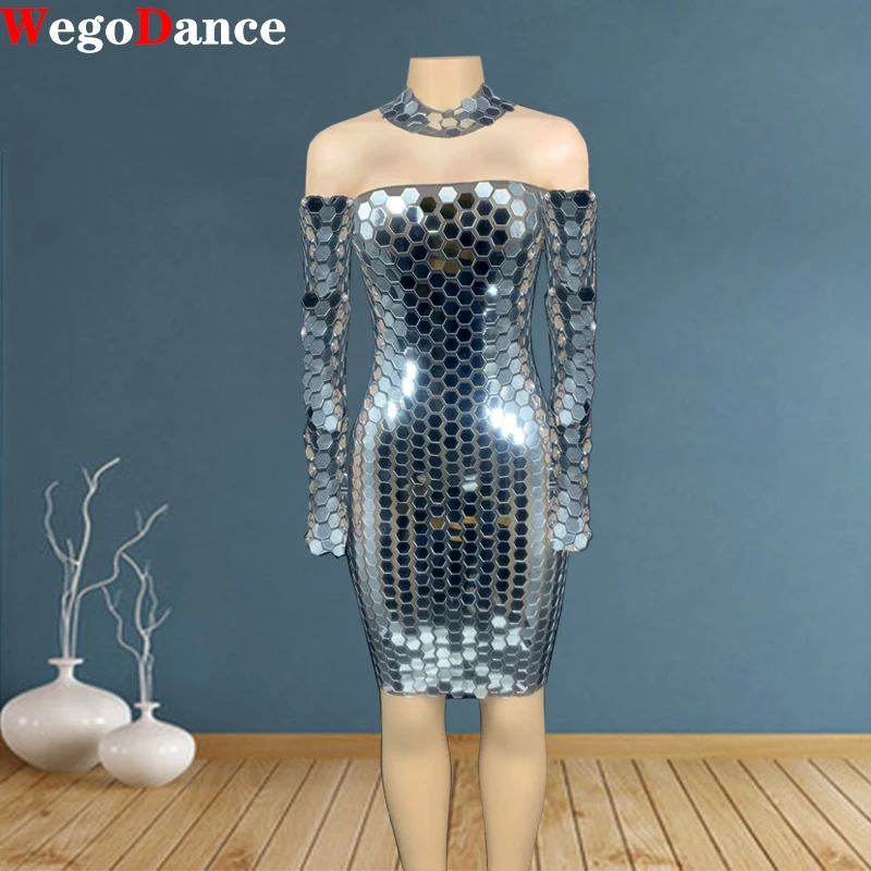 Выпускного вечера вечерние платье для женщин зеркало со стразами Прозрачные