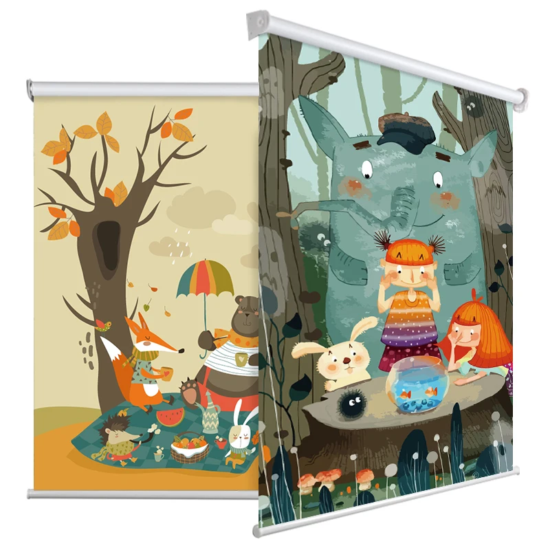 Детская комната для скандинавского океана с автоматическим подъемным затвором