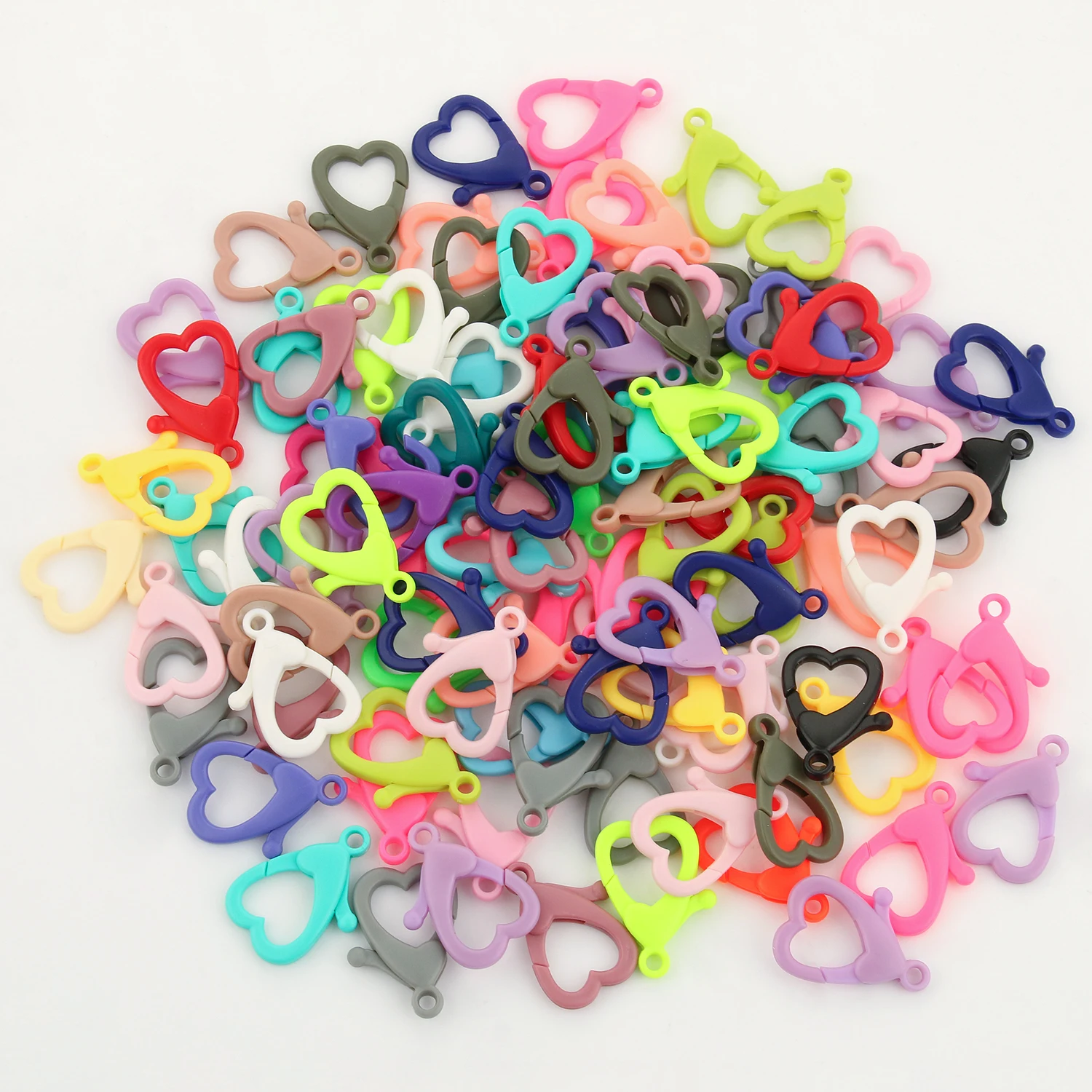 Карамельные цвета любовь сердце пластиковая пряжка карабин застежка для