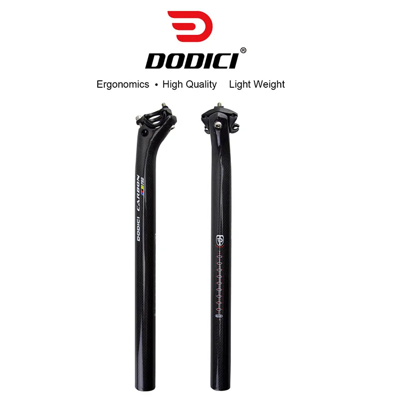

DODICI Carbon Fiber Seatpost 25.4mm Mountain Bike Seat tube Road Bike Ultralight Rear Floating Seat post 330mm 350mm 400mm Parts
