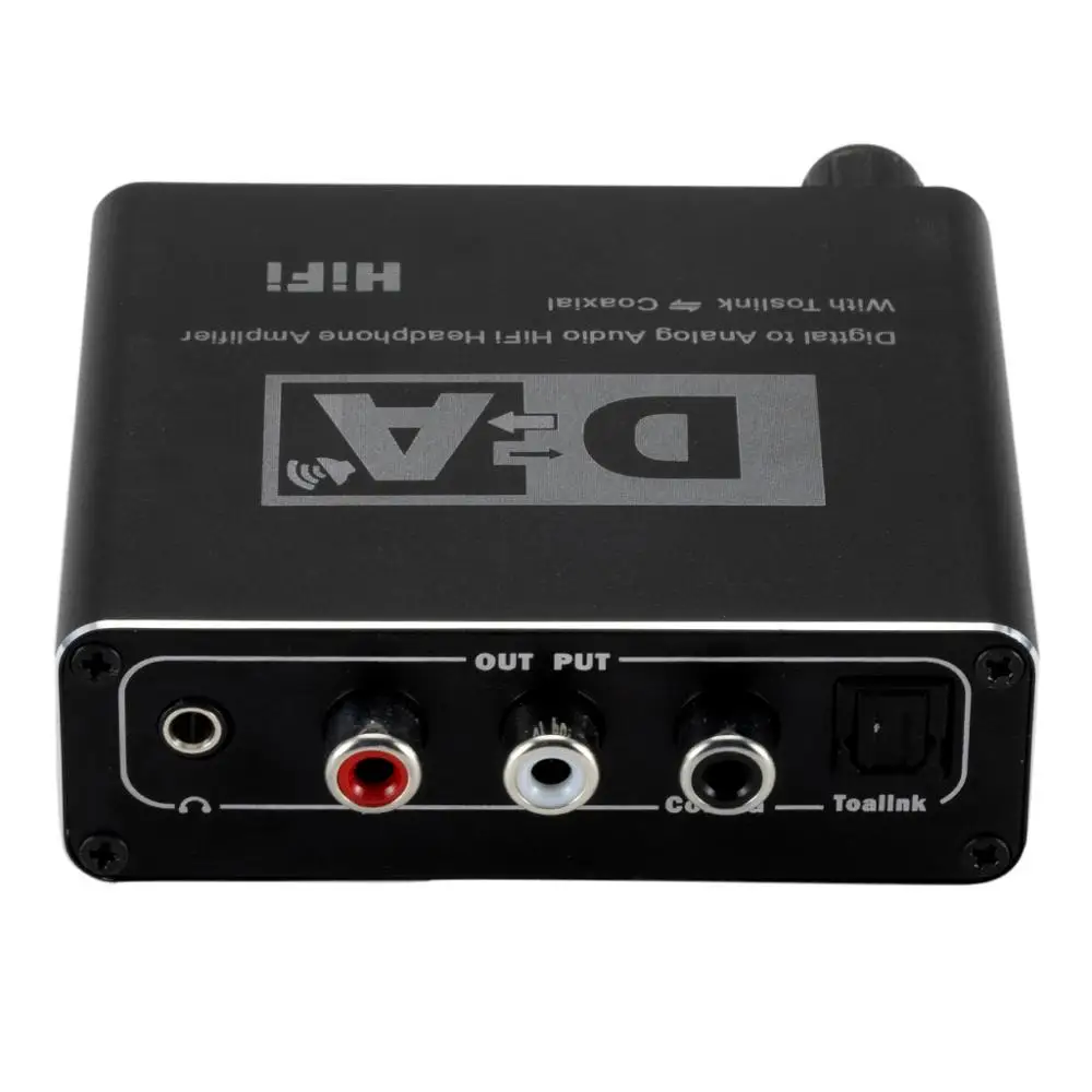 192 кгц цифровой волоконный коаксиальный Toslink к аналогу RCA L / R 3 5 мм разъемы аудио