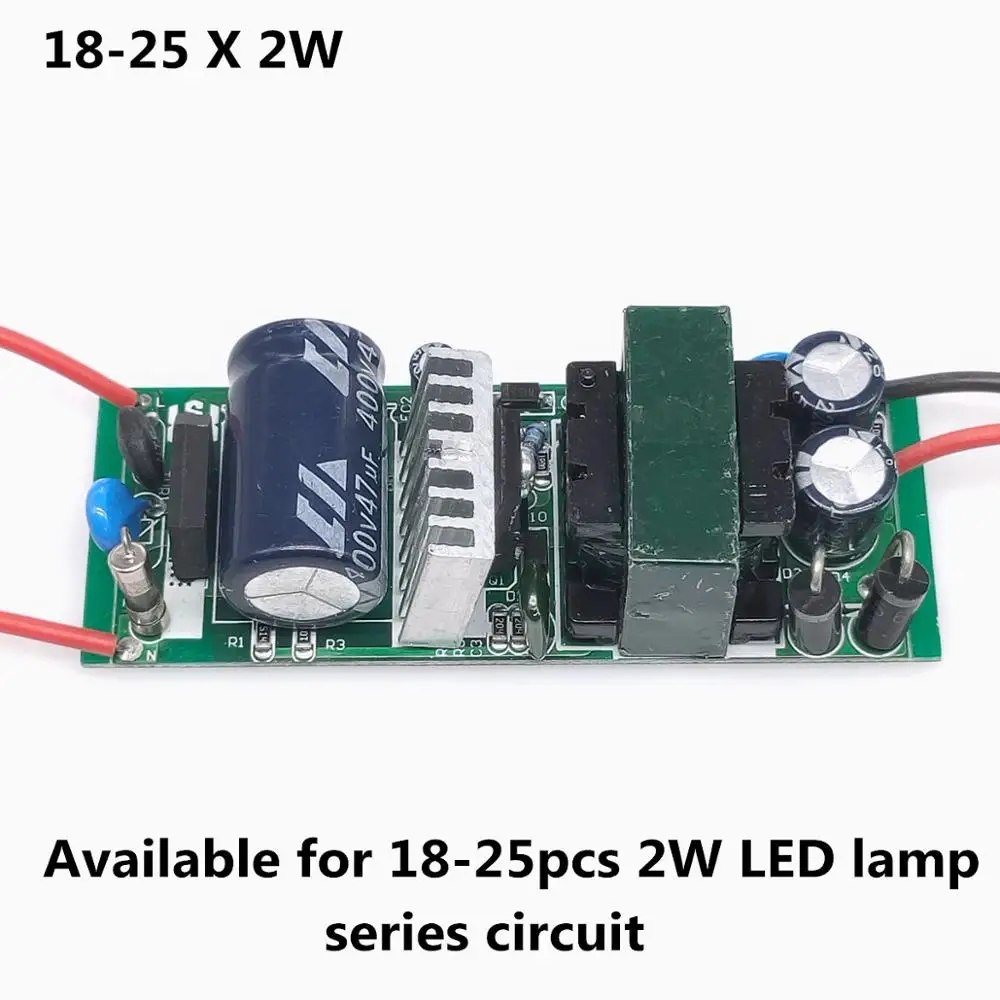 2 Вт Светодиодный светильник драйвер трансформатор вход Ac85 265V 50/60 адаптер питания