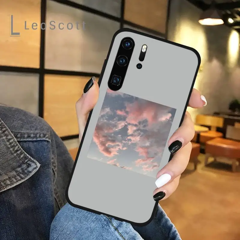 

blooming Flower Sea Sky cloud Phone Case For Huawei P 20 30 40 lite pro smart 2019 honor 10 i lite 8x nova 5t mate 20 pro