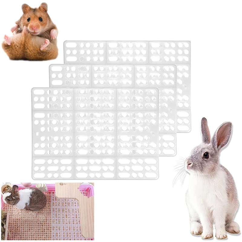 

Plastic Grids Pet Foot Mat Rabbit Guinea Pig Cat Mouse Placemat Cushion Cage Litter Mat Universal Pet Supplies
