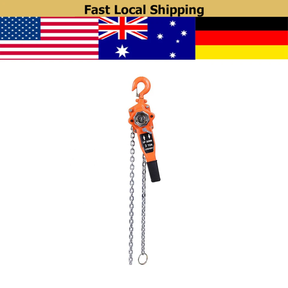 Оранжевый цвет 3t/3000 кг цепной блок подъемник фототрещотка рычажный шкив 3 метра