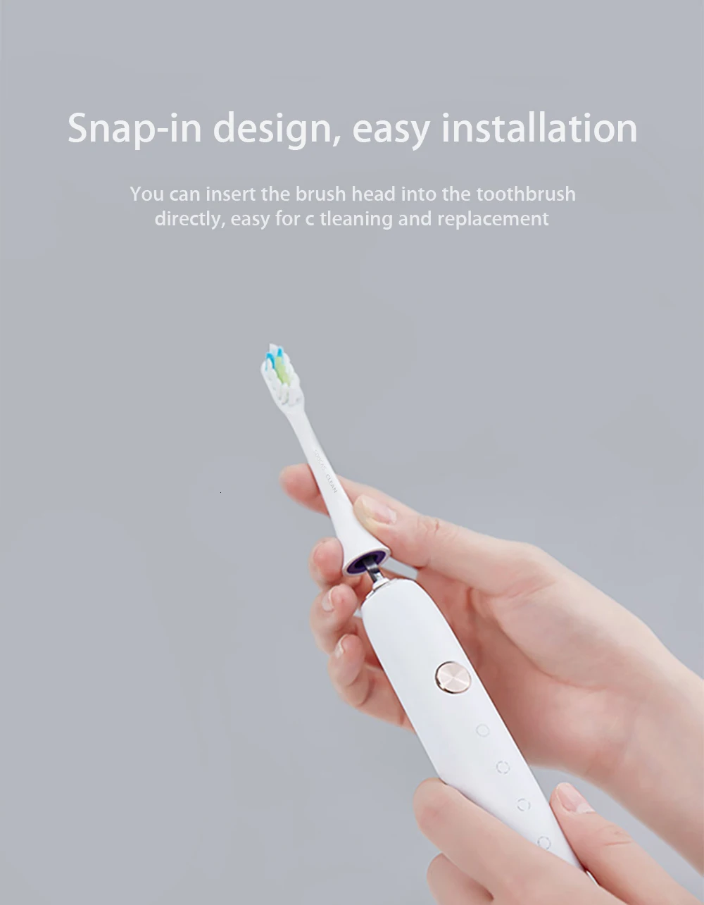Оригинальная Xiaomi Soocare X3 2 шт SOOCAS сменная электрическая головка для зубной щетки SOOCAS/Xiaomi Mijia SOOCARE X3 головка щетки