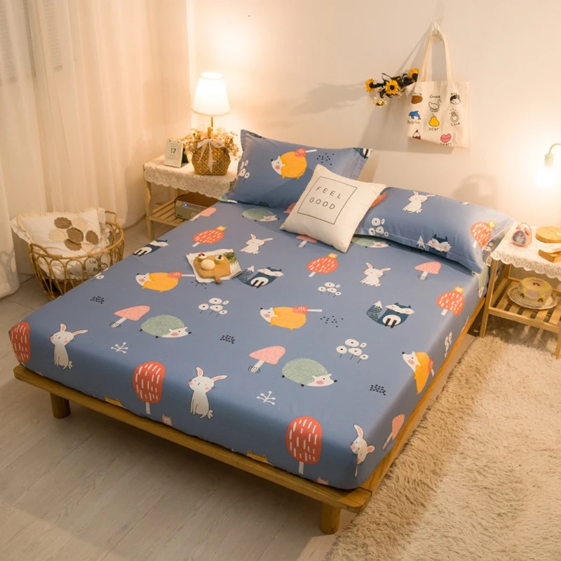 Новый милый лес небольшой Животные натяжная простыня для детей хлопковый