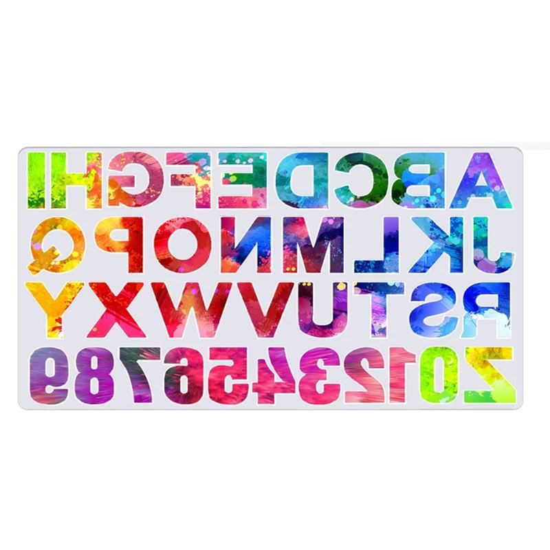 

Alphabet Mold for Resin,Audab Resin Letter Keychain Epoxy Molds Silicone Jewelry