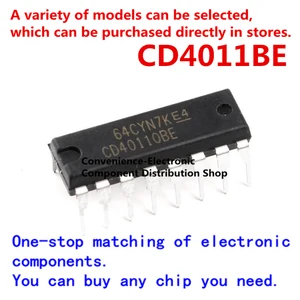 10PCS/PACK CD4011BE DIP-16 is directly inserted into four 2-input NAND gate logic chip IC