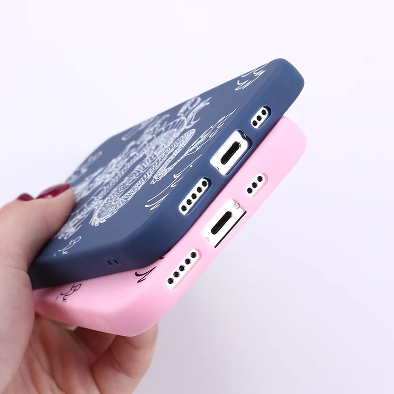 

For iPhone 12 11 Pro Max Cases Cute Cartoon Dragon Shockproof Phone Case For iPhone X XR XS Max 7 8 Plus Back Cover