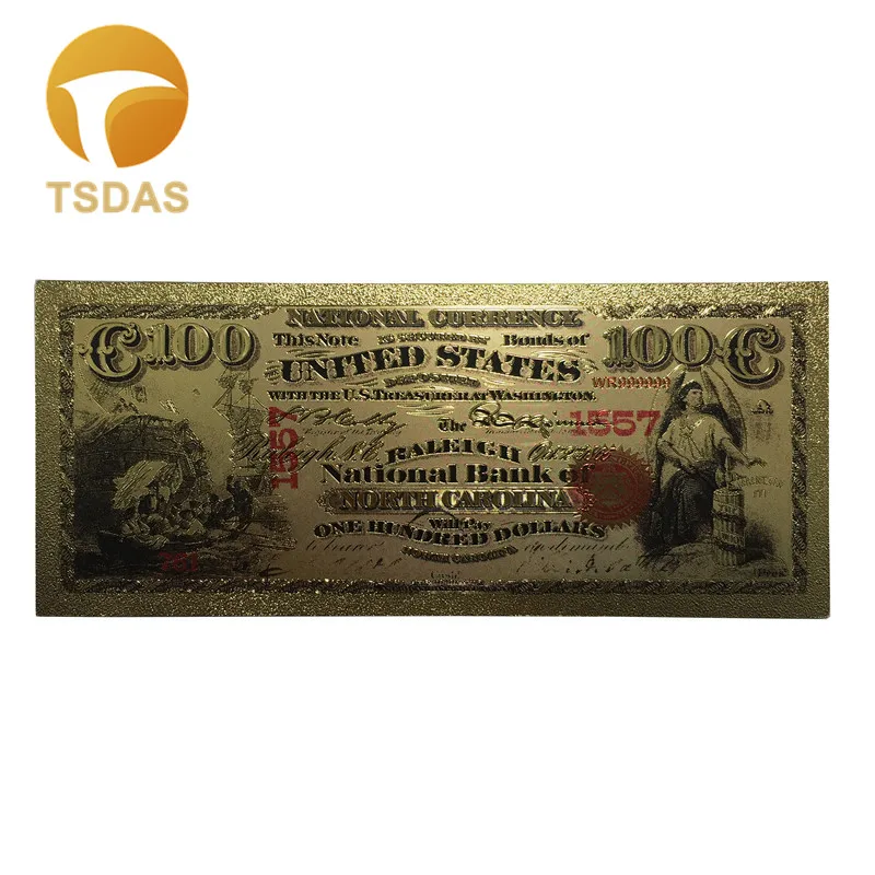 Банкноты американские Позолоченные 1875 долларов США 10 шт./лот 100 США|set gold|lot lotlot 10pcs