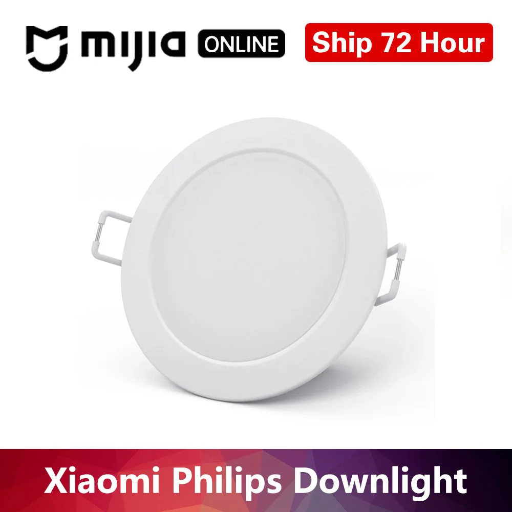 Xiaomi Philips Zhirui светильник Интеллектуальный светильник пульт дистанционного управления белый и теплый светильник 200lm 3000-5700k Регулируемая Цветовая температура - Комплект: Downlight 1PCS
