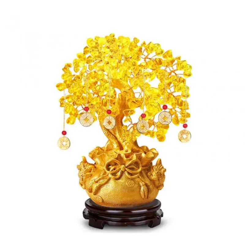 

Resin Crafts Ornaments Statement Natural Citrine Golden Toad Lucky Tree Fortune Tree Cashew Tree Bank Insurance Craft Gift Decor