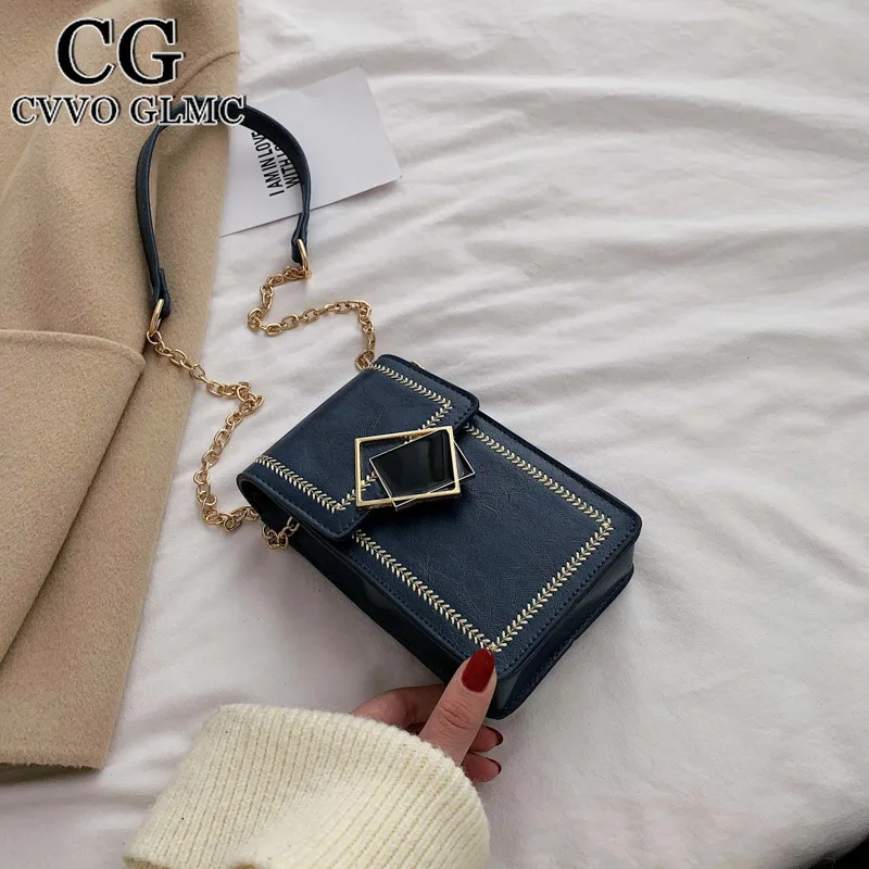 

Cvvo Glmc Solid color female bag 2021new messenger bag ladies designer female bag mini chain bag mobile phone bag