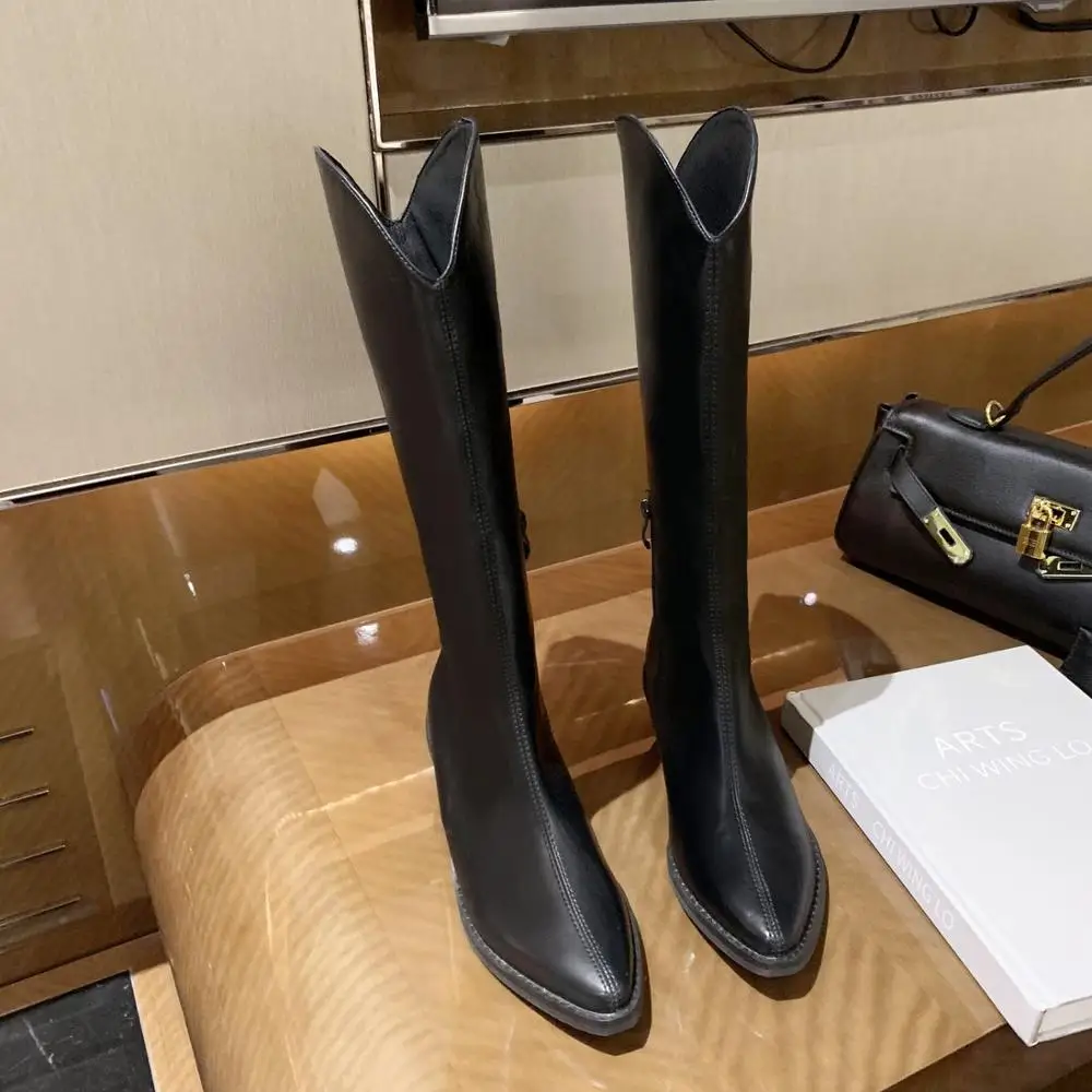 Осень 2020 Новинка Непромокаемые женские сапоги до середины икры Зимняя обувь из