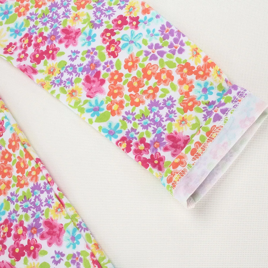 

Baby Kids Childrens Printing Flower Toddler Classic Leggings Girls Pants Girls Legging Girl Leggings