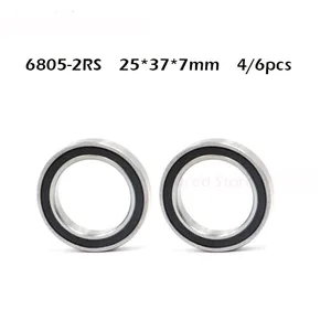 Бесплатная доставка 46 шт. 6805-2RS 6805RS 6805 rs 25x37x7 мм метрические тонкие радиальные шарикоподшипники