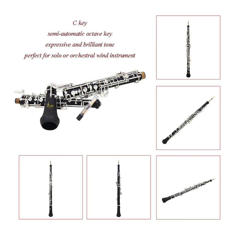 Профессиональный ювелирный инструмент Oboe C Key Cupronickel посеребренный деревянный