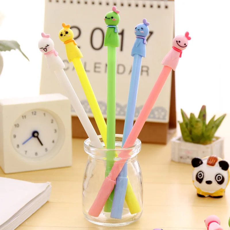 24 pcs Sunny Doll Gel Pen Office Stationery 0.5mm Full Needle Refill pens for school  kawaii school supplies