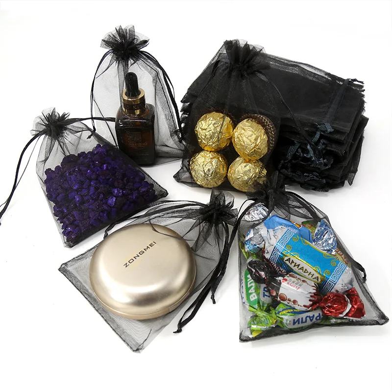 

100 шт., органза для хранения ювелирных изделий