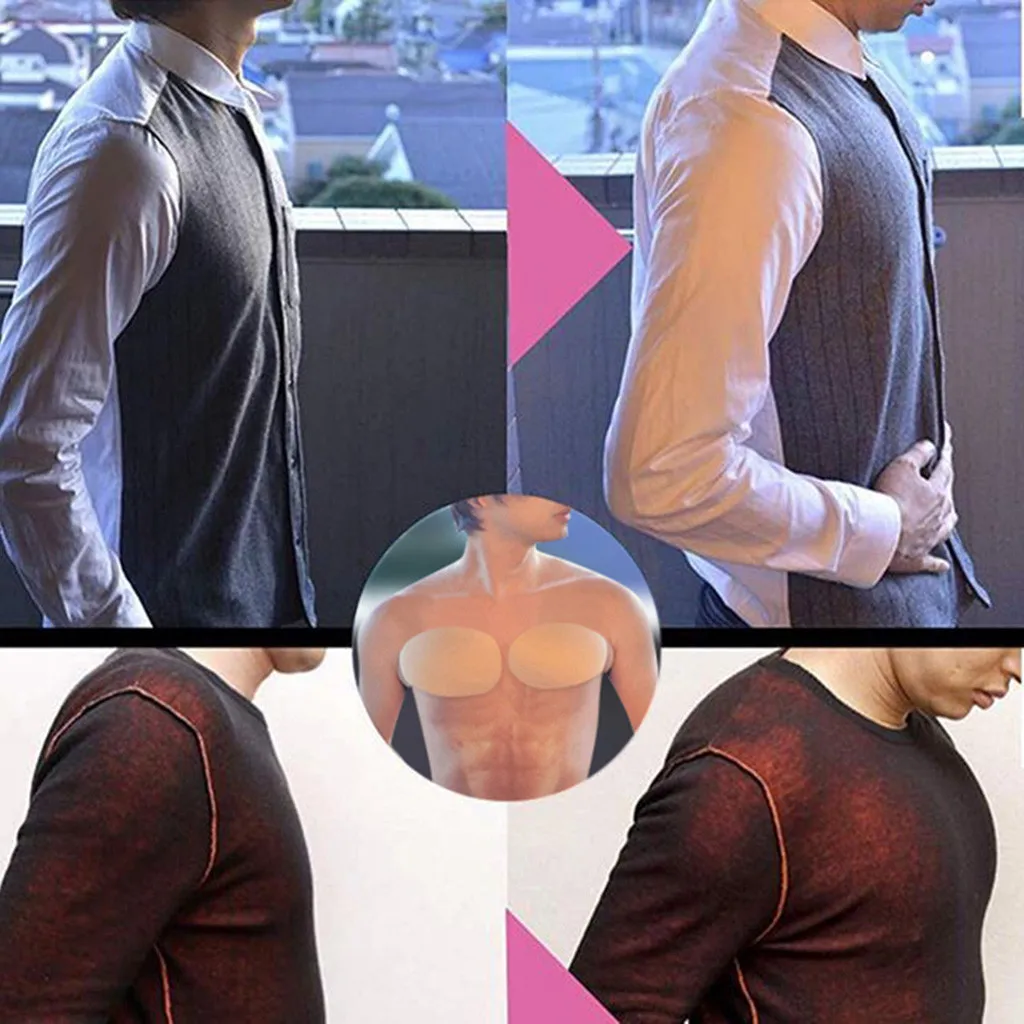 1 пара увеличение Для Мужчин's грудные мышцы само клейкая Силиконовая накладка