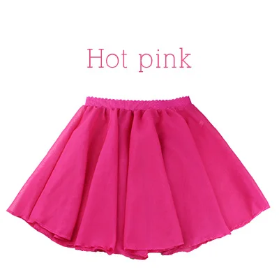 Hot Pink 12 pieces Летний Детский Эластичный шифоновый пояс, юбка, балетный тюль для девочек, юбка со скидкой - Цвет: Hot Pink 12 pieces