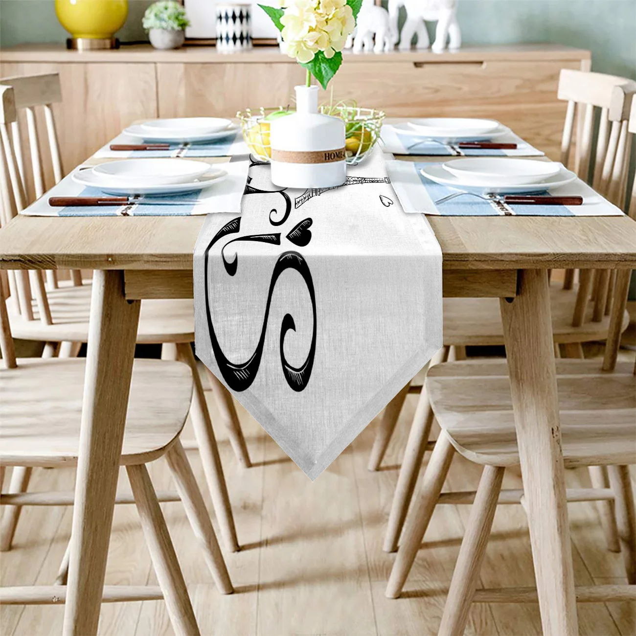 Современная настольная дорожка Парижская башня художественный текстовый принт s